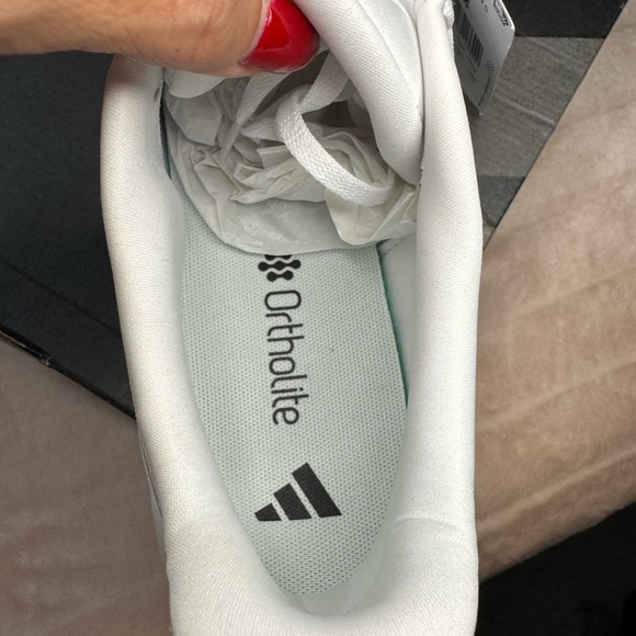 Adidas Men's Run Falcon 5 Cloudfoam White on White Running Shoes - Picture 5 of 5